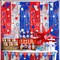 4th of July Party Decorations Red White Blue Foil Fringe Curtains, 2 Pack 3.3 x 6.6 FT Star Firework Patriotic Decor Fourth of July Photo Backdrop Streamers for Memorial Day Independence Day Labor Day